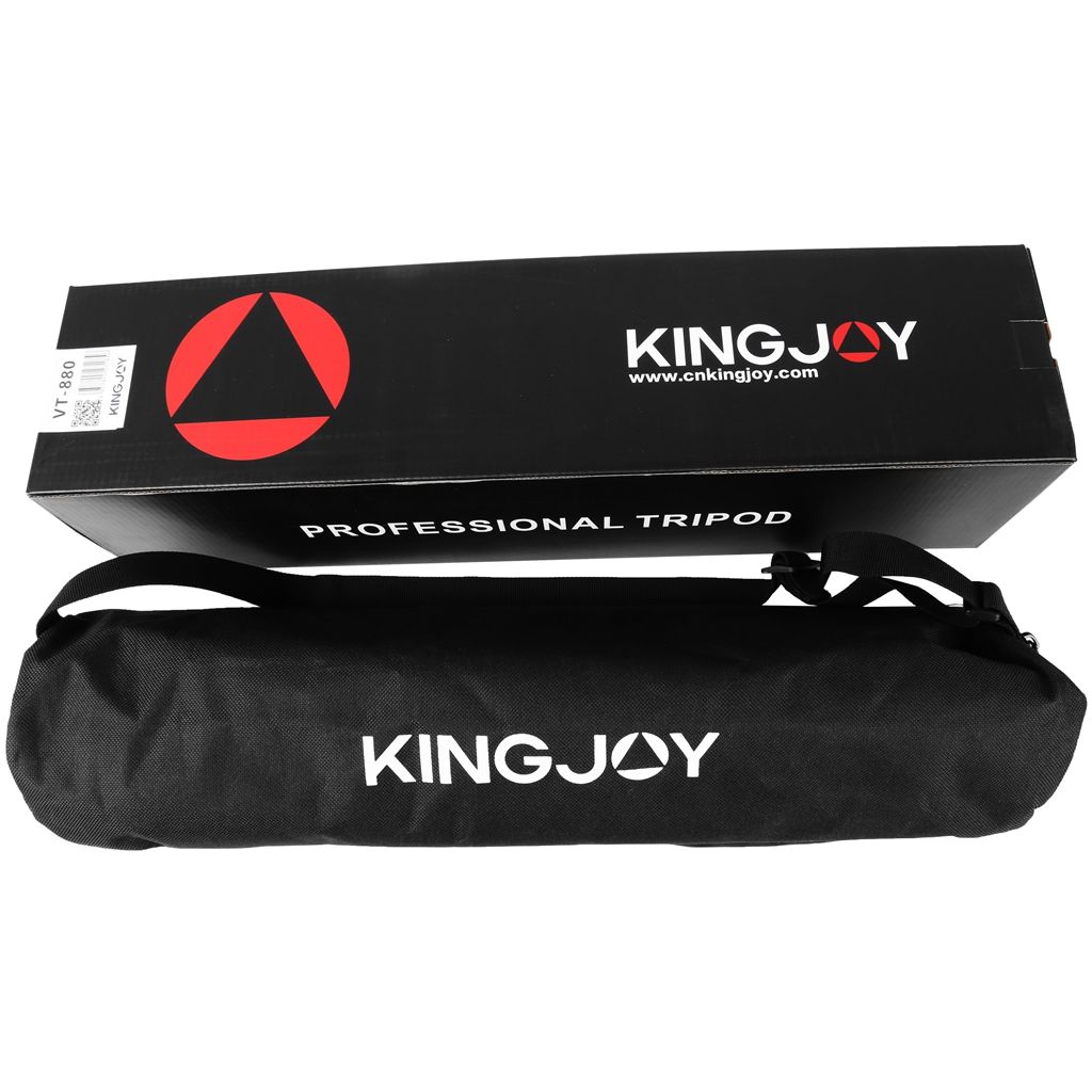 2019 Kingjoy new 4 section professional aluminum video camera tripod