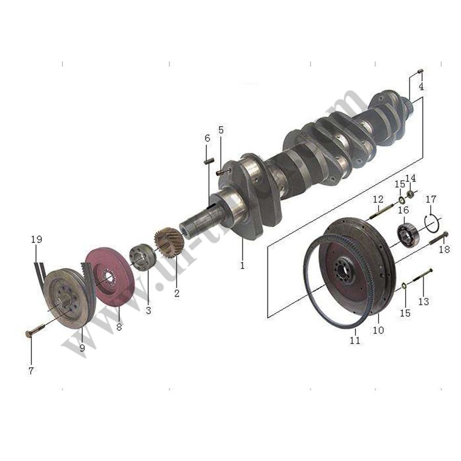 weichai wd615 engine parts 161560020029 forged steel crankshaft