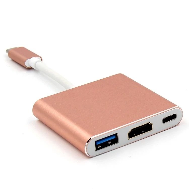 Type C to HDMI+3.0+USB-C Converter Adapter USB C Hub for MacBook ChromeBook