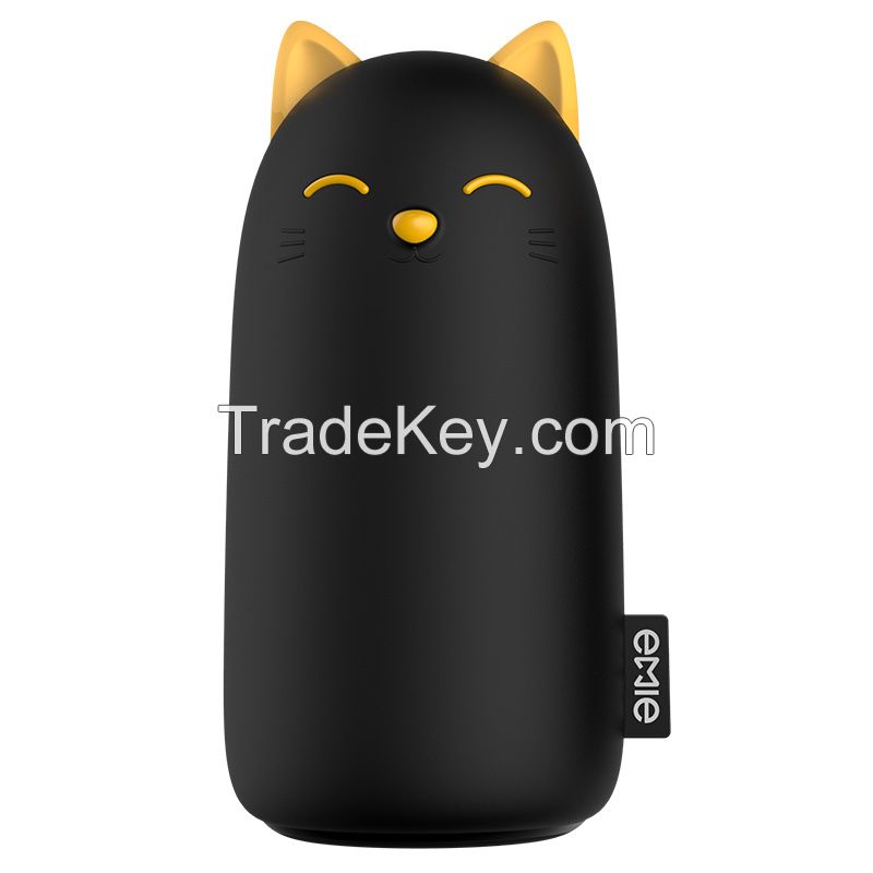 EMIE Cute Cat 10000mAh External Battery Power Bank, Adorable Fast Charging Protable Charger for iPhone 8 X 7 6 6S Plus 5S, iPad, Samsung Galaxy, Smart Phones and Tablets