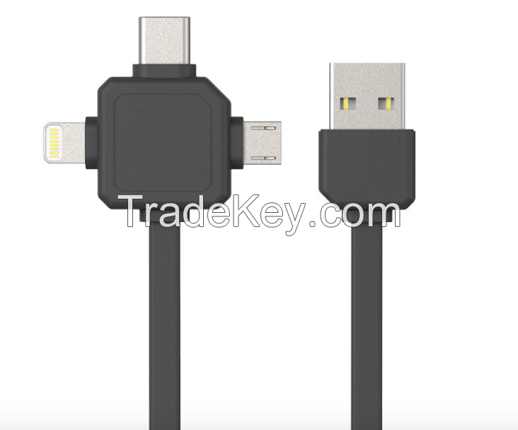 Universal USB Charging Cable(Type-C/Micro USB/Lightning)