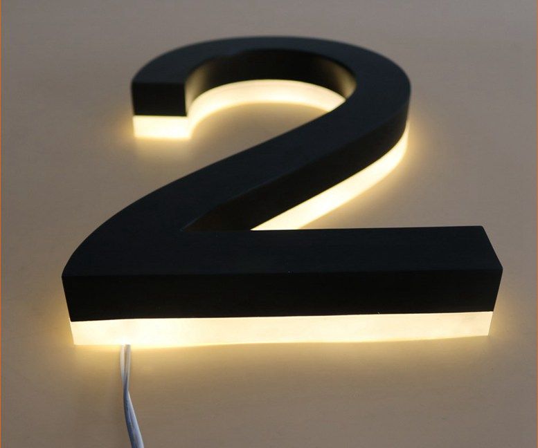 Outdoor 12 Volt Led 3D Backlit Letter Signs Illuminated Logo for Advertising