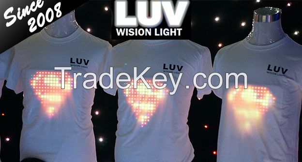 wearable signs Programmable words led t shirt provide software for advertising
