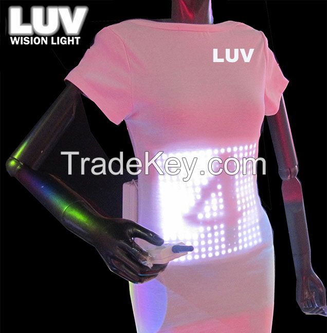 a programmable digital flash custom Light up LED t shirt display