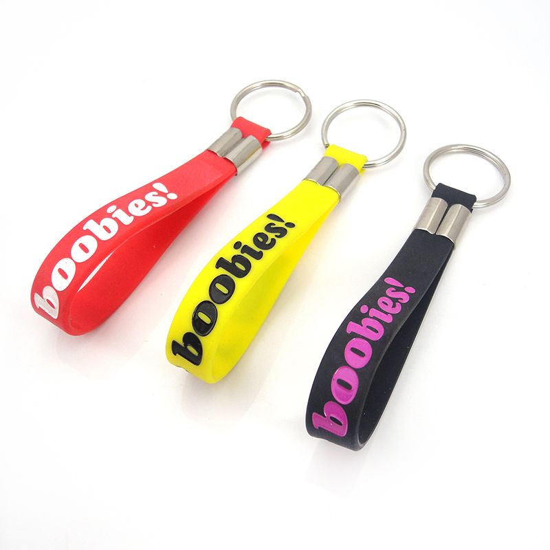 Custom soft PVC keychain Cheap Rubber with Logo fashion style business Keychain