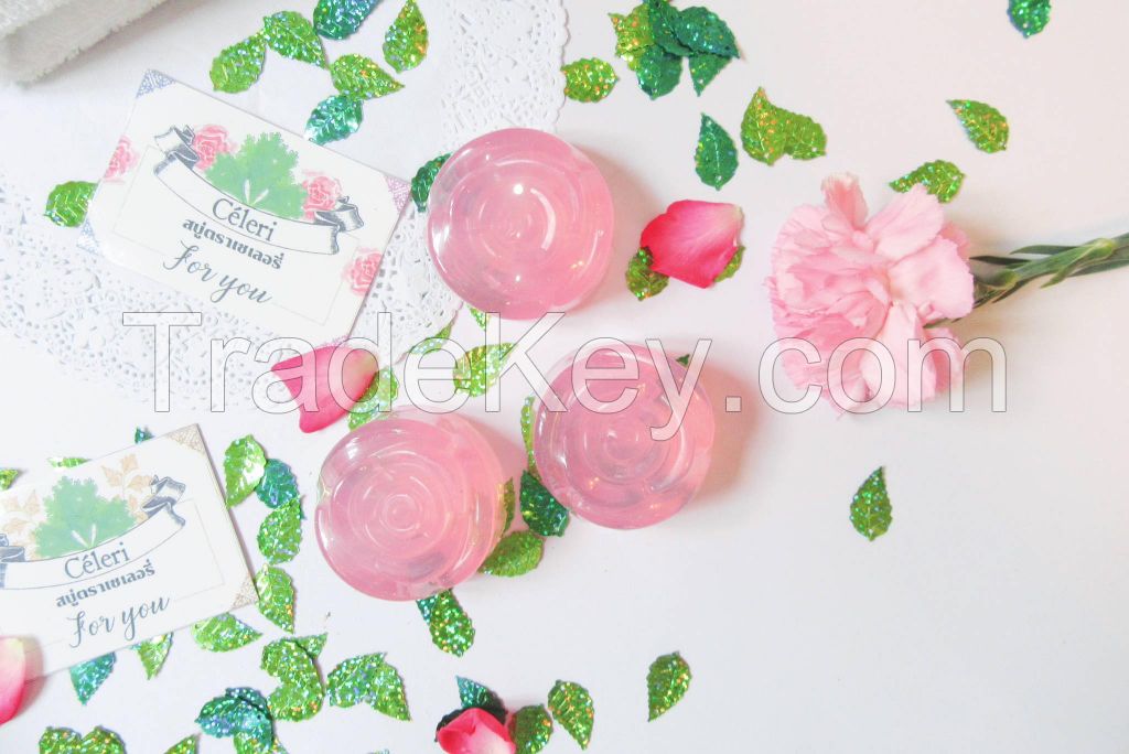 Glitter Rose Soap: Aroma Exfoliating and Cleansing bar