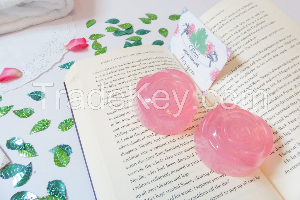 Glitter Rose Soap: Aroma Exfoliating and Cleansing bar