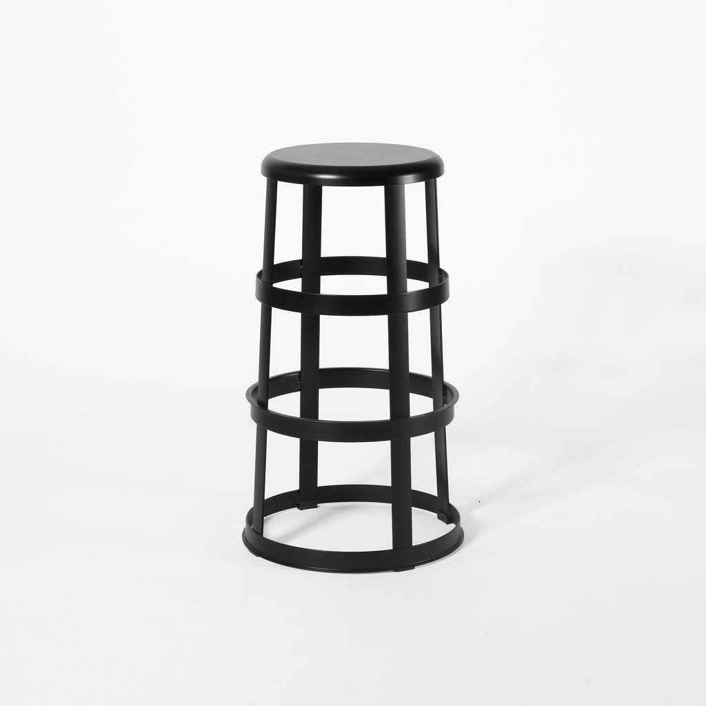 spun alloy barstool