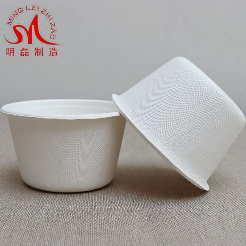 16oz Biodegradable and Eco-Friendly Sugarcane Bagasse Pulp and Bamboo Tableware Disposable Cup