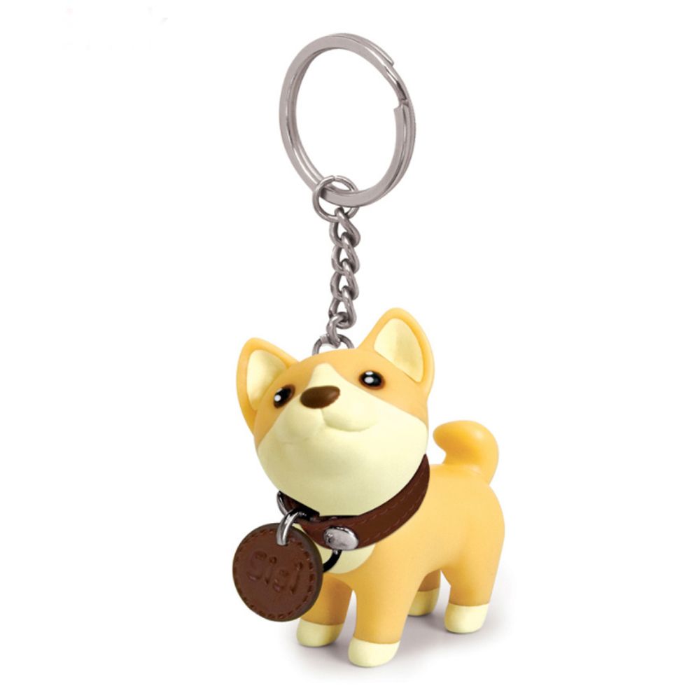 Free design service cheap customized key chains cute dog shape soft PVC keychains for wholsale