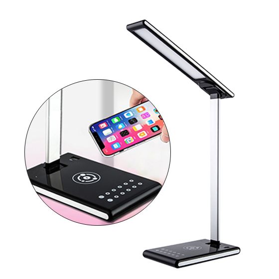 DB-Way Eye Care LED Desk Lamp Qi Wireless Desktop Charger With LED Lamp,5V/1A Wireless Charging Output, Lighting with hand touch