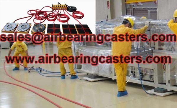 Air pads for moving equipment air casters