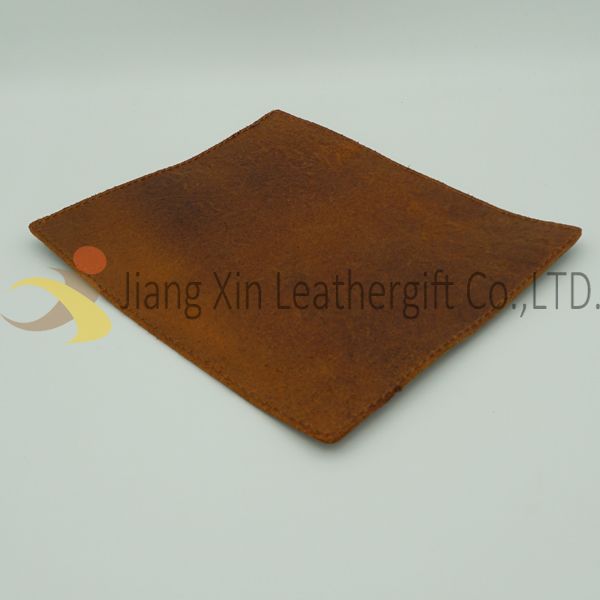 Genuine Leather Mouse Pad With Double Sided With Stitching