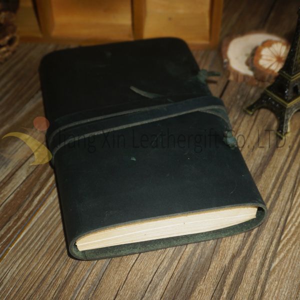 Engraved Leather Notebook with Tie Leather Notebook no Lines