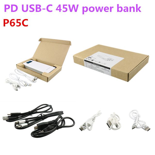 2018 new trend P65C type c mobile laptop power bank 20000mah with QC3.0 PD for new macbook pro 15"