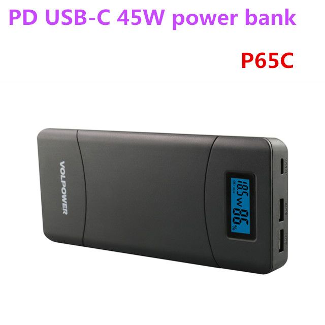 2017 hot sell 20000mah type-c power bank quick charge 3.0 for Notebook 12v output with LCD screen
