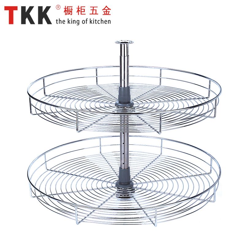 180 degree Revolving Wire Basket Storage 2 tier kitchen lazy susan