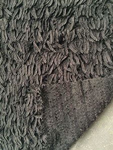 Ostrich fur immitation polyester plush weft knit fabric factory sale