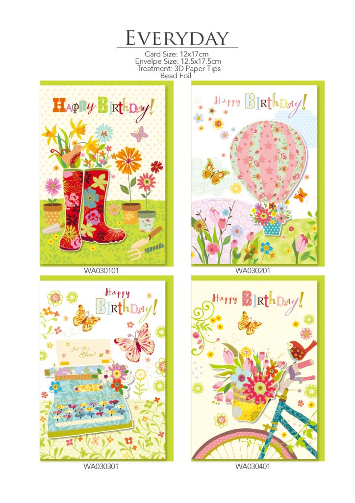 Handmade Greeting Card Hot Stamping Carving UV Coating Glitter Greeting Cards