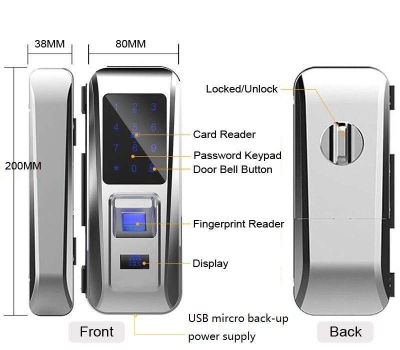 fingerprint digital keyless door lock 