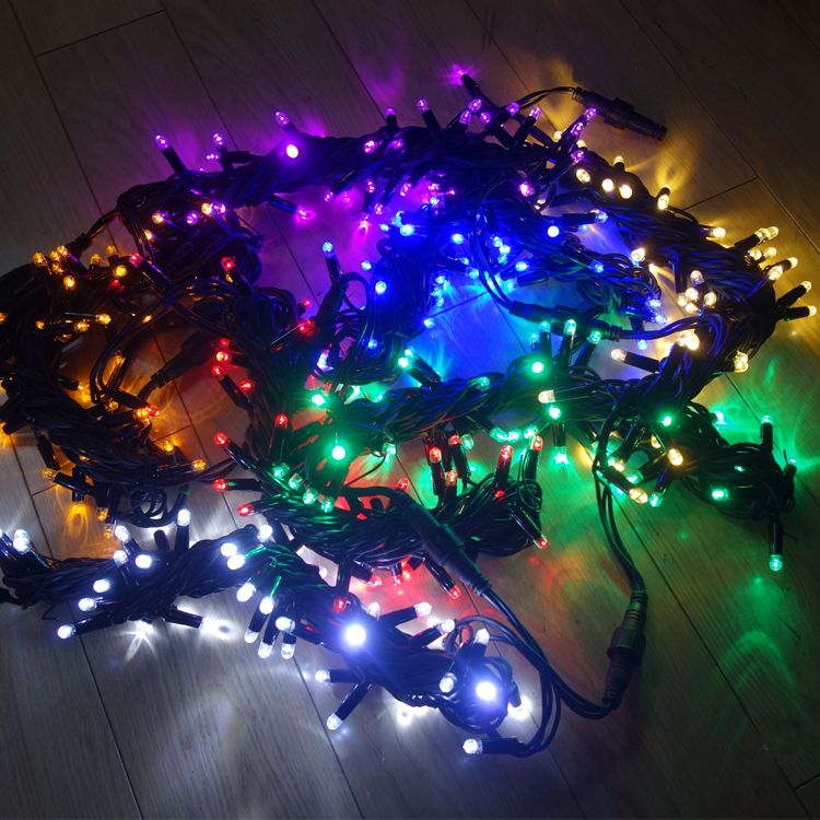 Black led rubber string lamp Christmas decoration mini string light,rubber led string light