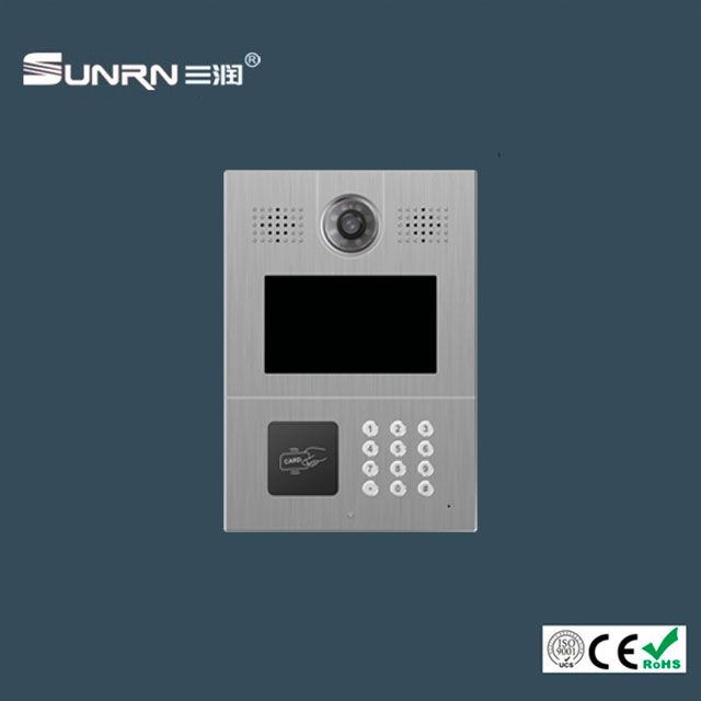 Digital Apartment IP Video Intercom with 8-zone Alarm, Flat to Flat Intercom