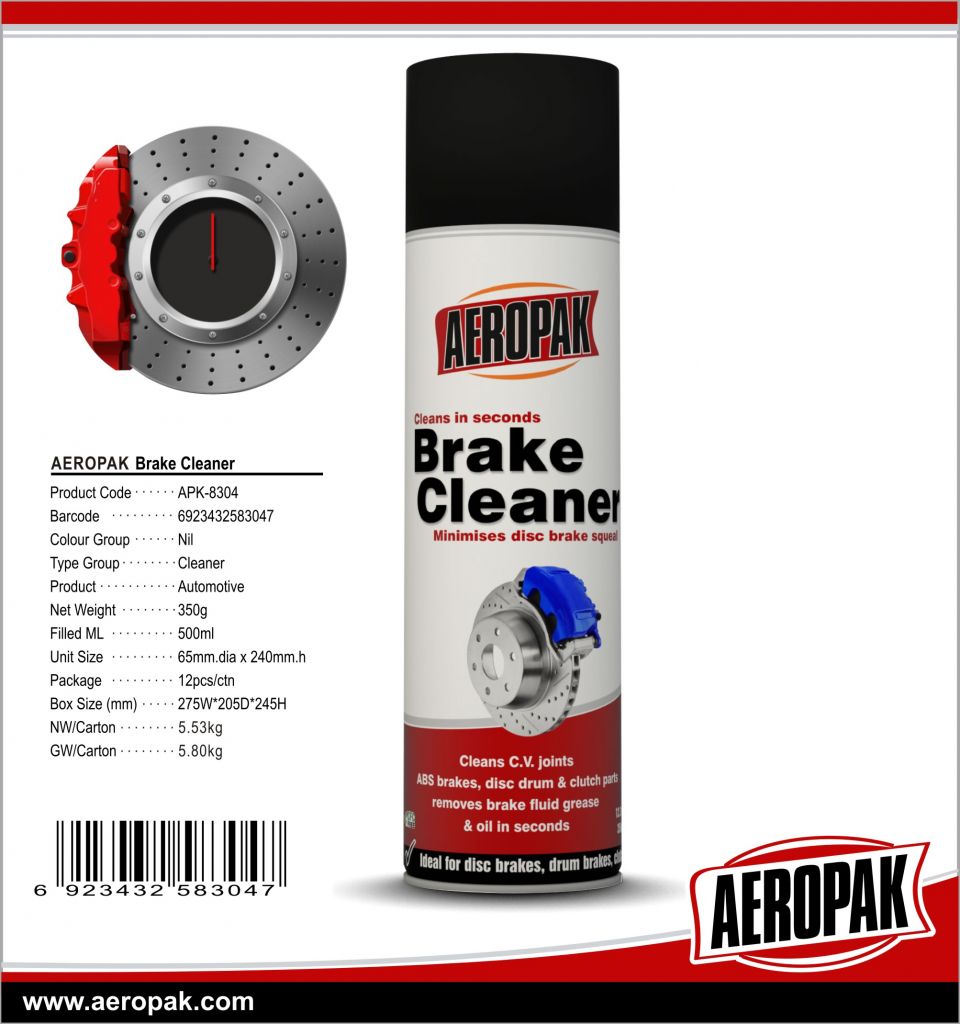 AEROPAK High Efficiency Aerosol Brake Cleaner for Car Cleaning & Washing