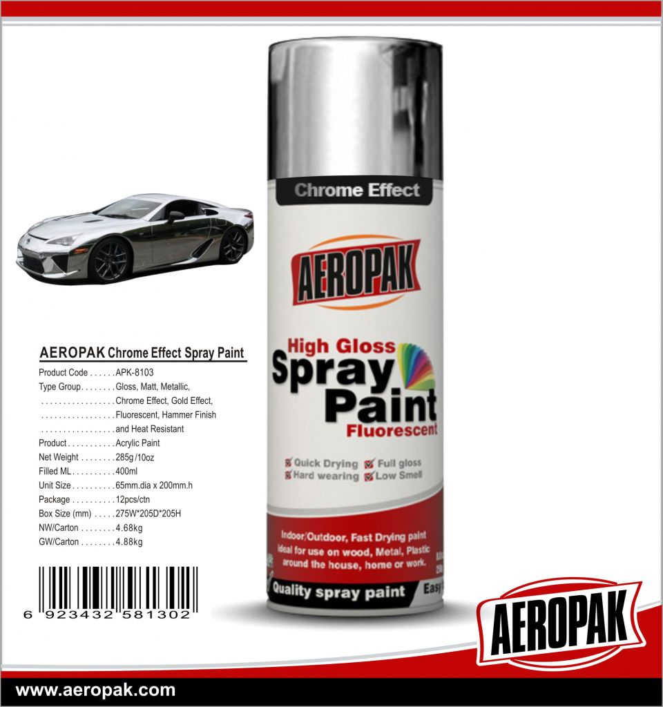 AEROPAK Hot Sales Fast Dry High Gloss All Purpose Spray Paint for Coating