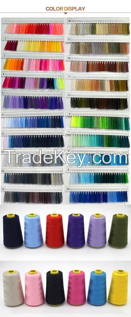 leather sewing thread 40/2 spun polyester sewing thread