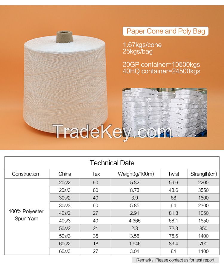 Factory price Ring spun Reliance Polyester Yarn Price 100 Polyester Yarn Spun