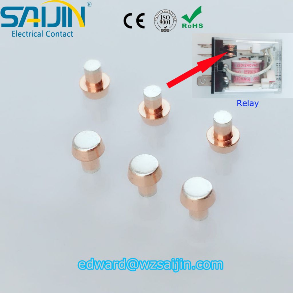 Trimetal triple electrical contact rivet for Relay Switch ex-factory