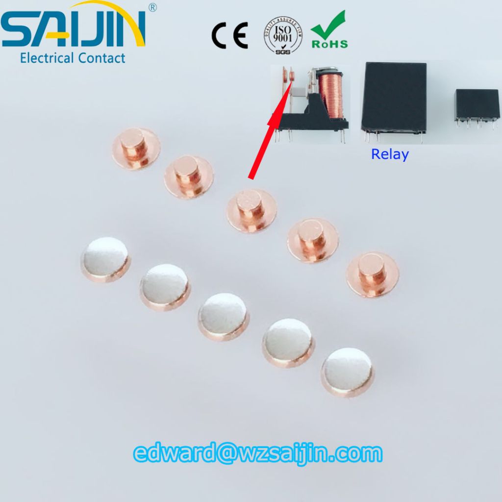 Customized electrical contact rivet tri-metal silver rivet for relays