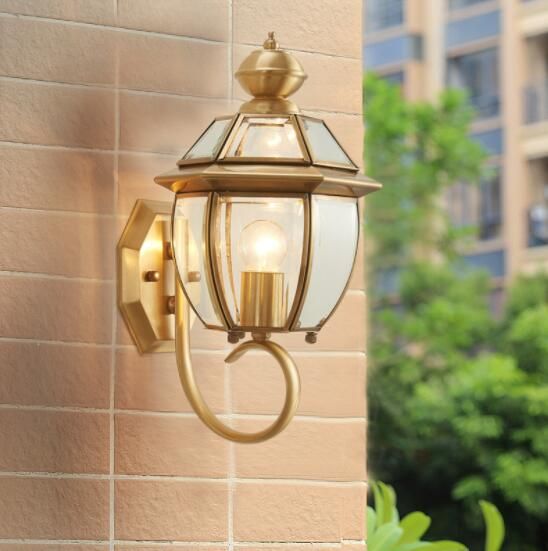 Copper exterior LED Garden Lighting Wall Lamp Light