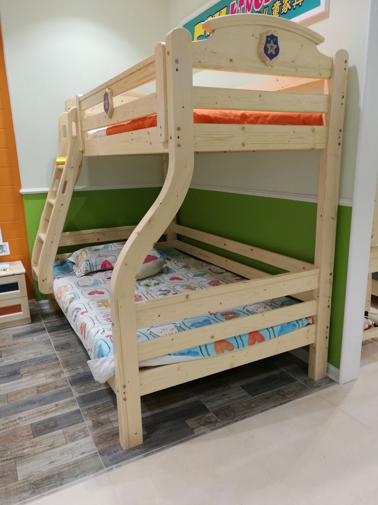 Factory Price Cheap Wooden Cot Natural Children Twin Bunk Bed For Bed Room