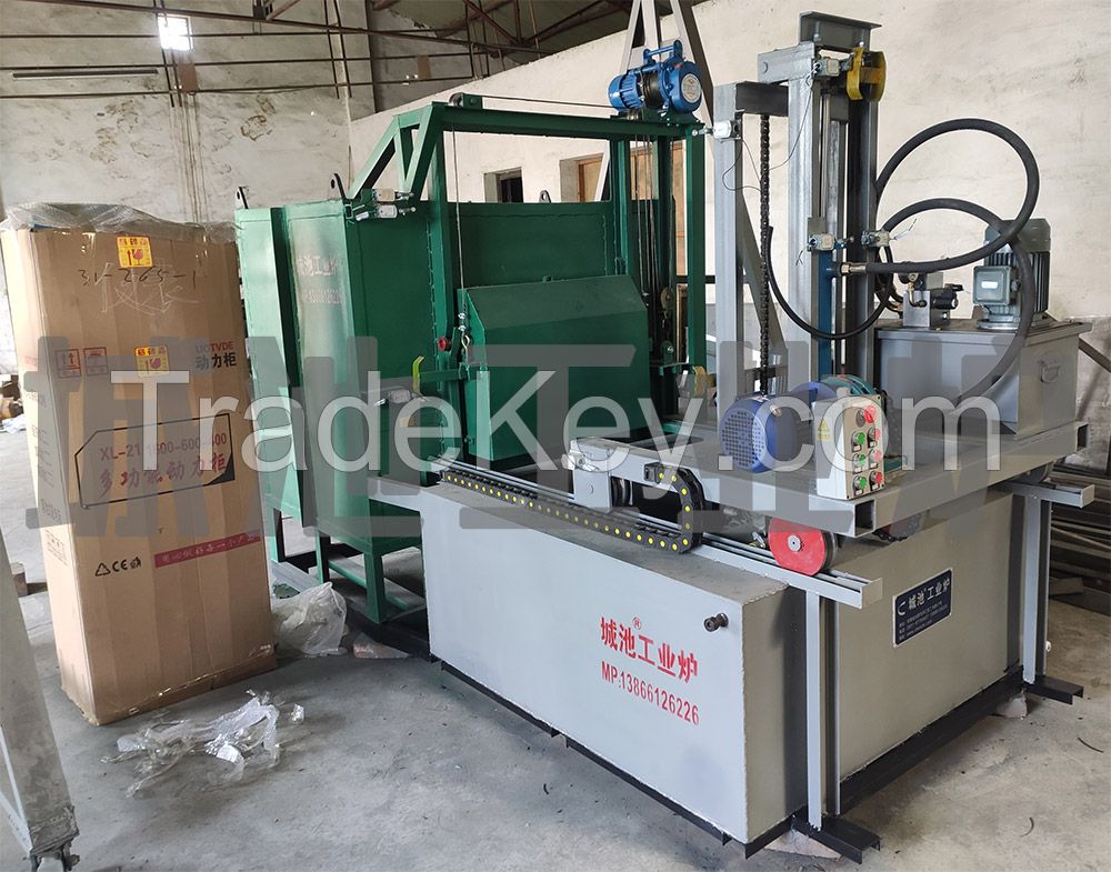 Experimental forklift type rapid quenching furnace,quenching tank,quench tank,hardening tank,quench tank,water quenching tank,oil quenching tank