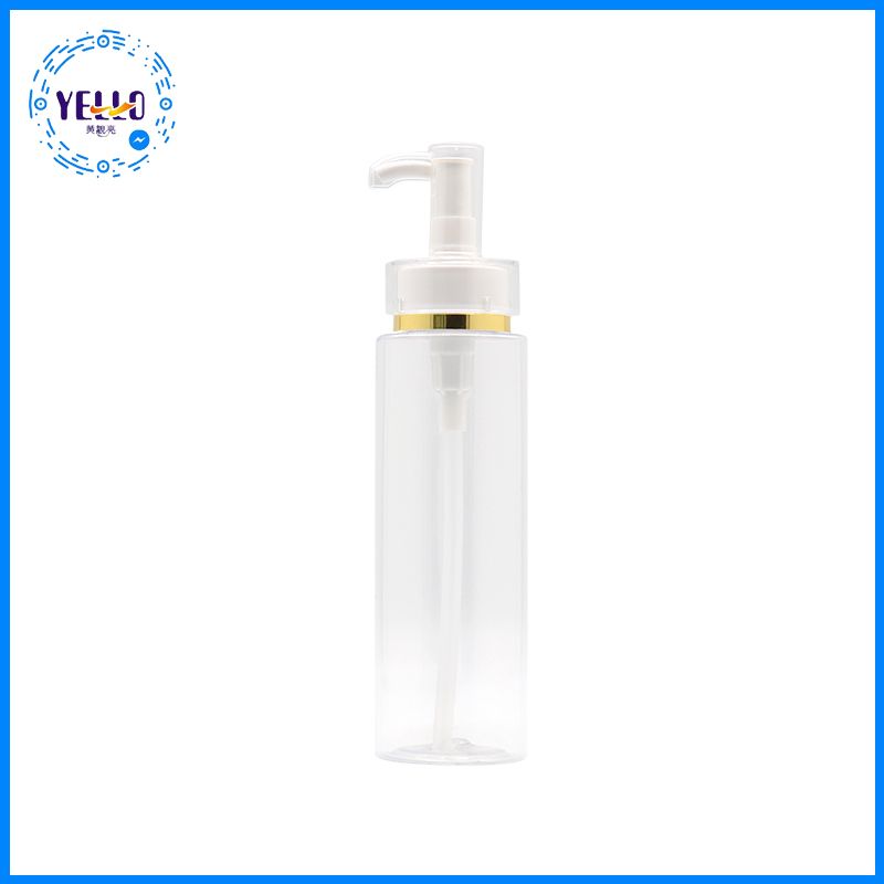 100ml 150ml Clear PET plastic empty cosmetic shampoo bottle supplier with lotion pump