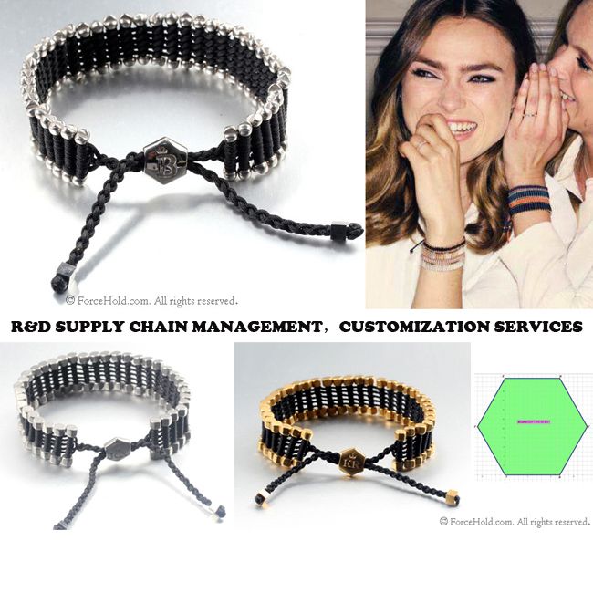 Customized Fashion Supply Chain for Woven rope Bracelets