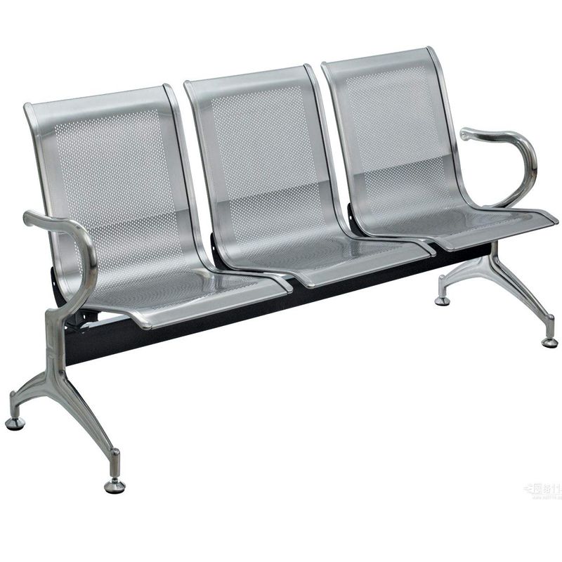Hot sale high quality customer beauty 3 seats white steel salon furniture waiting room chairs