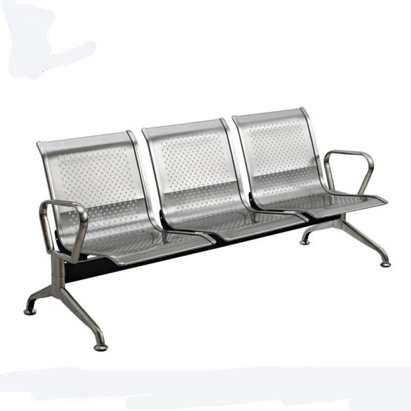 Hot sale high quality customer beauty 3 seats white steel salon furniture waiting room chairs