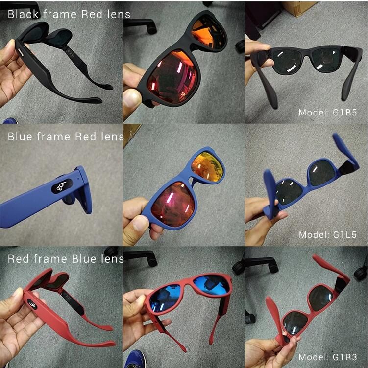 Wholesale 2018 smart headphone bluetooth 4.1 stereo handsfree sport UV400 polarized sunglasses bone conduction glasses