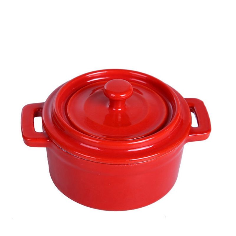 Mini Enameled cast iron cookware infants 10cm round soup pot home mult