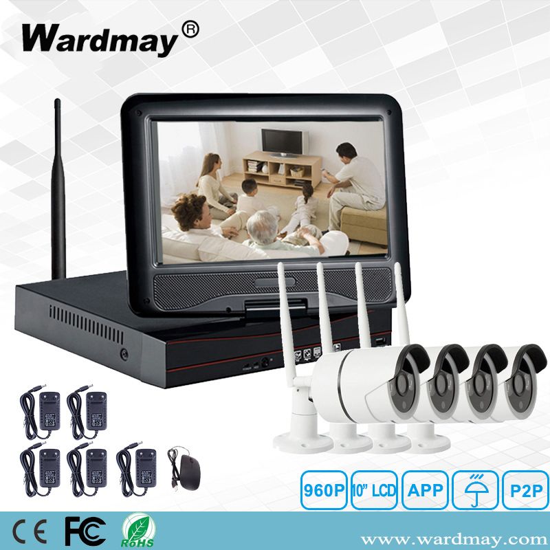 Hot Sale 4chs Wifi Nvr Kits Cctv Surveillance System 1.0/2.0mp Ip Camera For Home Alarm Security