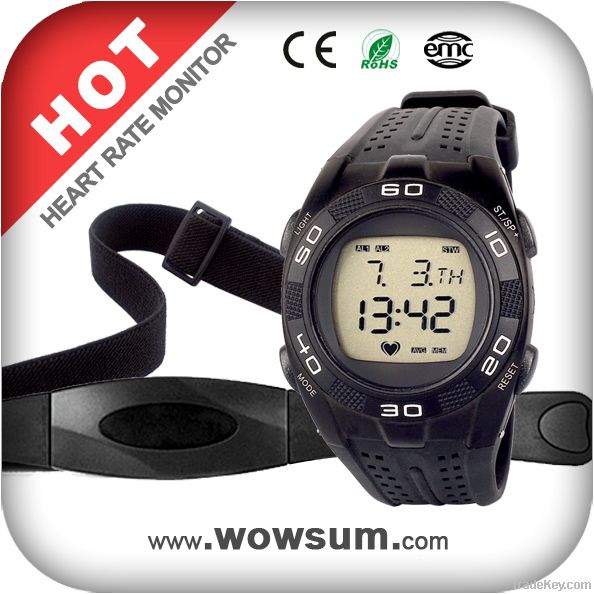 ROHS and CE Standards Heart Rate Watch with Calorie Counter