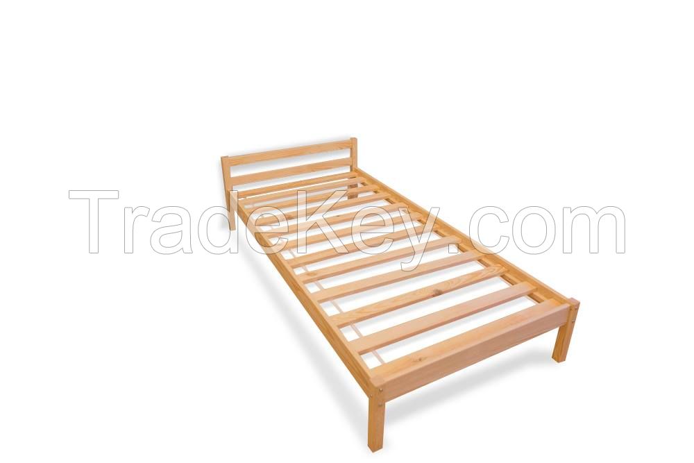 Single wooden bed