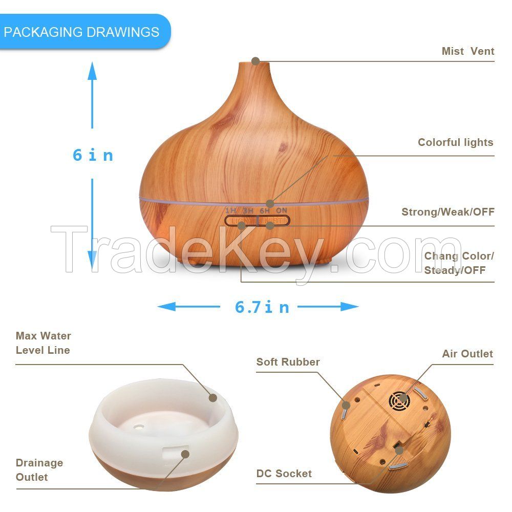 300ml Unique Machine Essential Oil Aroma Diffuser Humidifier