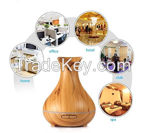 300ml Ultrasonic Easy Home Wooden Humidifier Aroma Diffuser