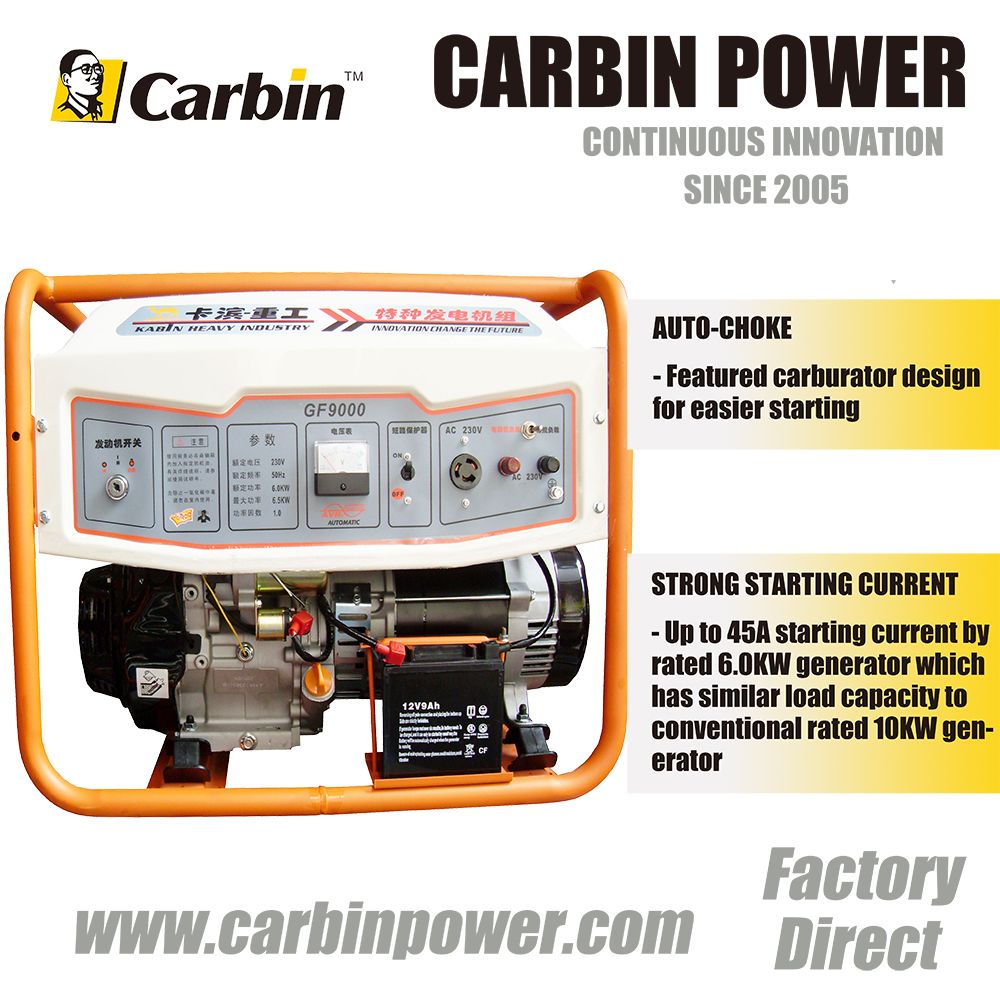 6.0KW SSC Auto-choke Gasoline Generator Set