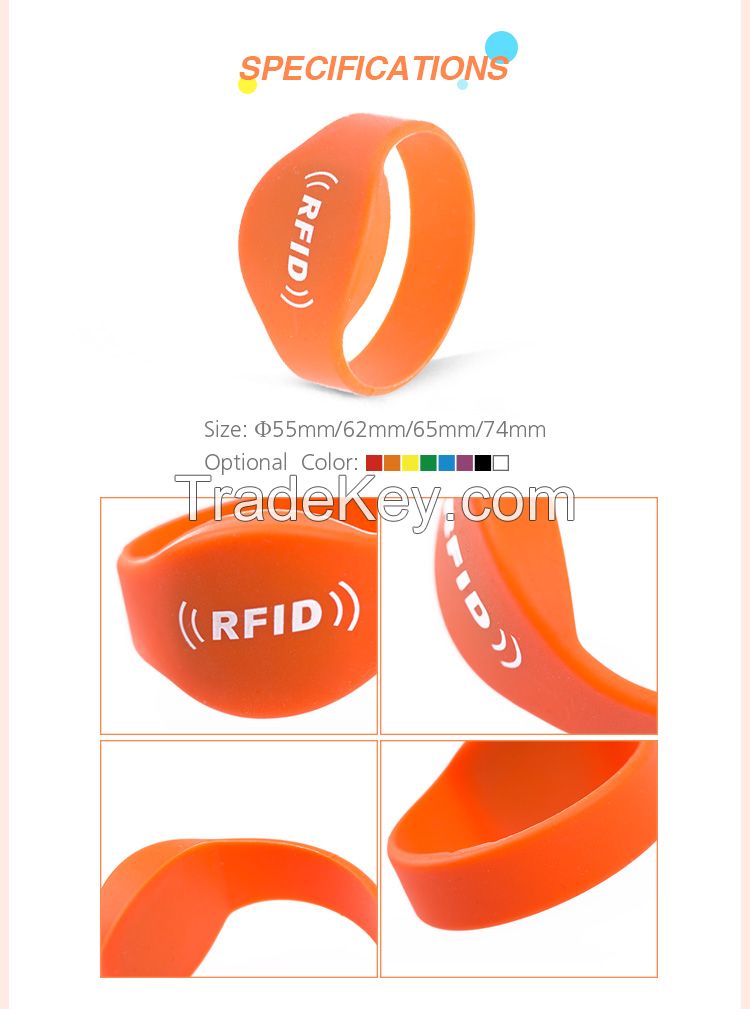 silicone water-proof RFID wristband