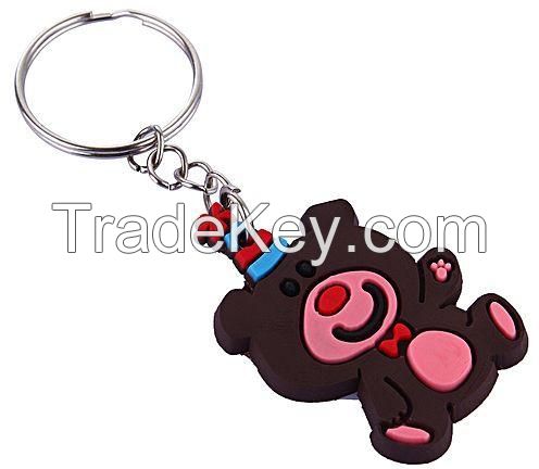 Gifts OEM Silicone Soft PVC Keyring Rubber 3D Keychain Key Chain