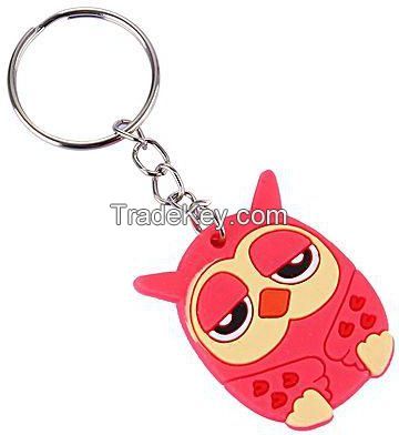 Gifts OEM Silicone Soft PVC Keyring Rubber 3D Keychain Key Chain